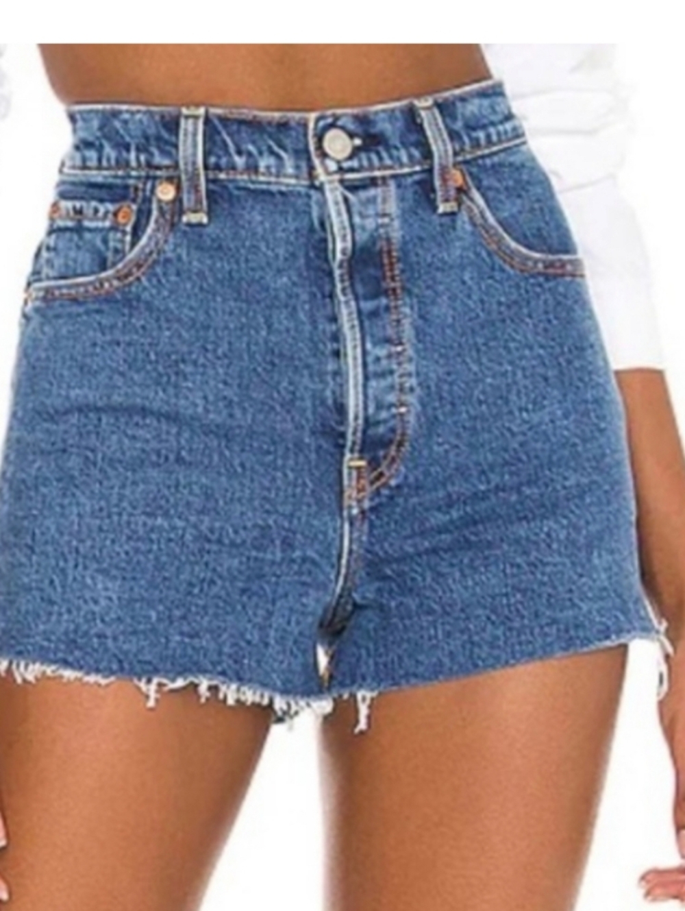 Levi's Ribcage Shorts Denim Jeans NWOT NEW 26 HIGH RISE BUTTON FLY